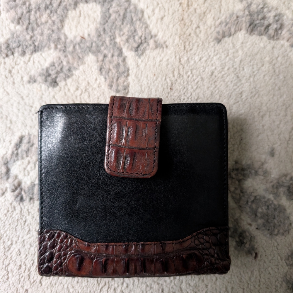 Brahmin Black and Brown Wallet